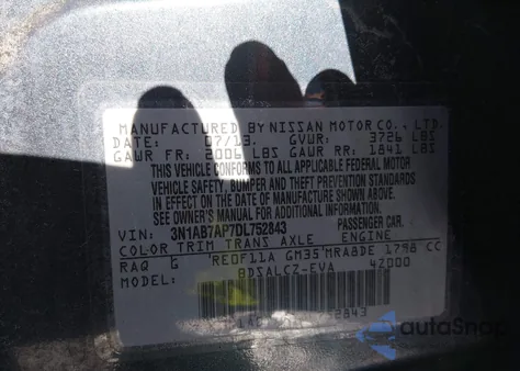 2013 Nissan Sentra S z USA, uszkodzony, nr VIN 3N1AB7AP7DL752843